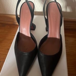 Amina muaddi hollisling black shoes sz 39